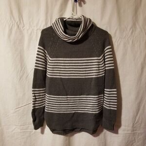 Poof Cowl Neck Sweater Size L Gray Women